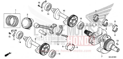 VILEBREQUIN/PISTON NC750XDL de 2020